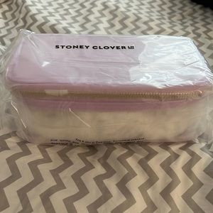 Stoney Clover Lane clear top open pouch in grape - brand new!